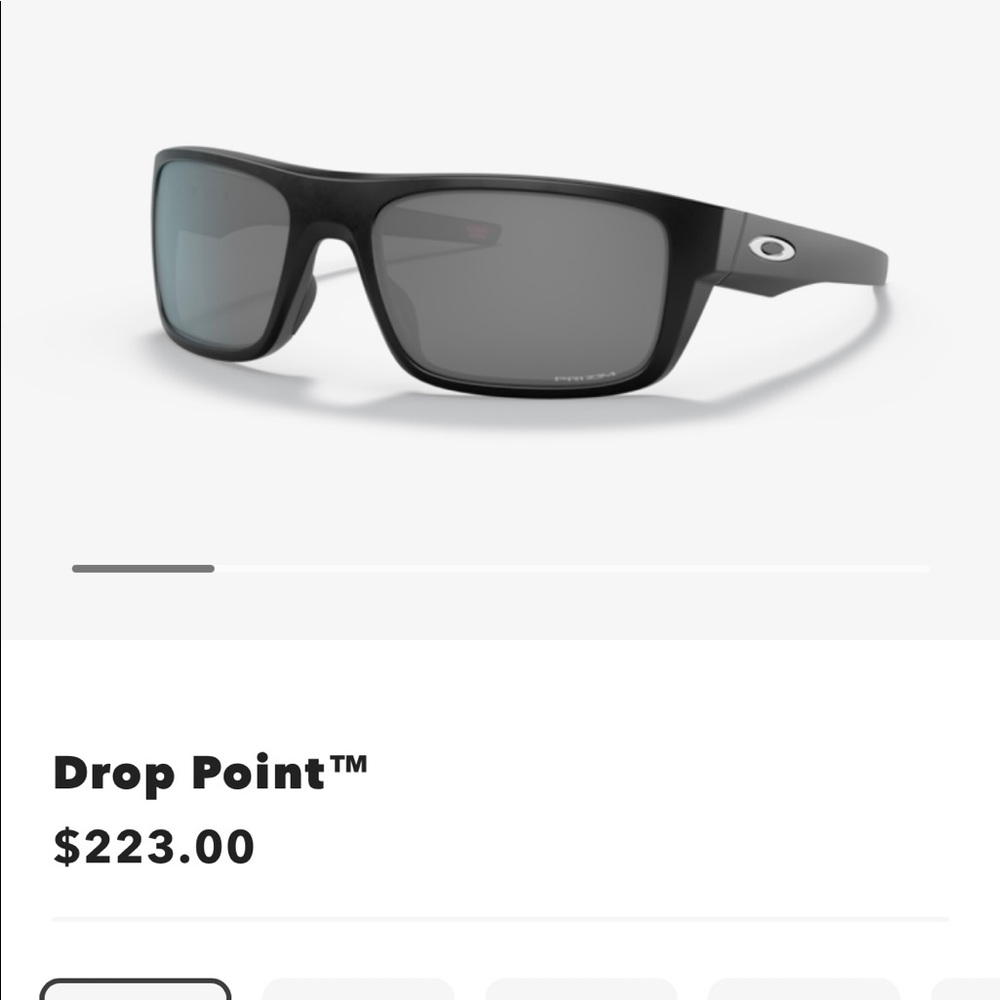 Oakley DropPoint matte black frame with blk prism polarized lens